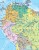 Ameryka Południowa 1:8 000 000. Dwustronna mapa ścienna. Polityczna i fizyczna. Strona polityczna - fragment 1