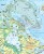 Ameryka Północna 1:9 000 000. Dwustronna mapa ścienna. Polityczna i fizyczna. Strona fizyczna - fragment 1