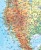 Ameryka Północna 1:9 000 000. Dwustronna mapa ścienna. Polityczna i fizyczna. Strona fizyczna - fragment 2