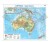 Australia 1:6 200 000. Dwustronna mapa ścienna. Polityczna i fizyczna. Strona fizyczna