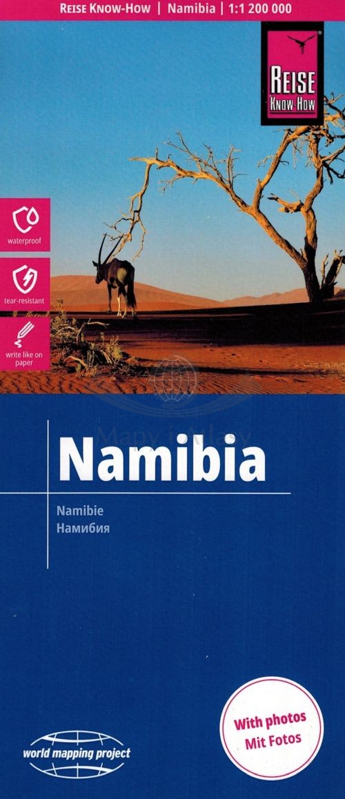 Namibia 1:1 200 000. Wodoodporna mapa samochodowo-turystyczna. Wyd. 2025. Reise Know-How