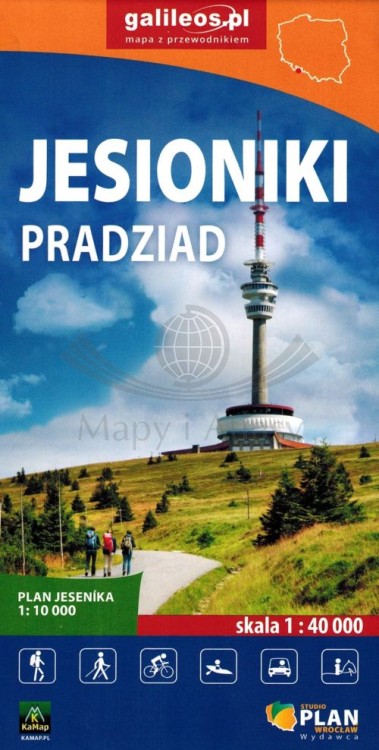 Jesioniki / Pradziad, Jesenik. Mapa turystyczna wydawnictwa Galileos. Okładka