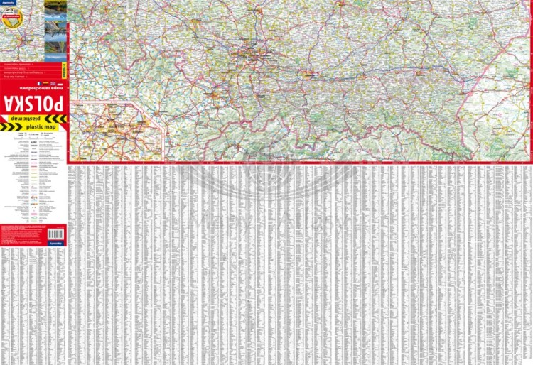 Polska 1:700 000. Foliowana mapa samochodowa wydawnictwa ExpressMap. Strona pierwsza