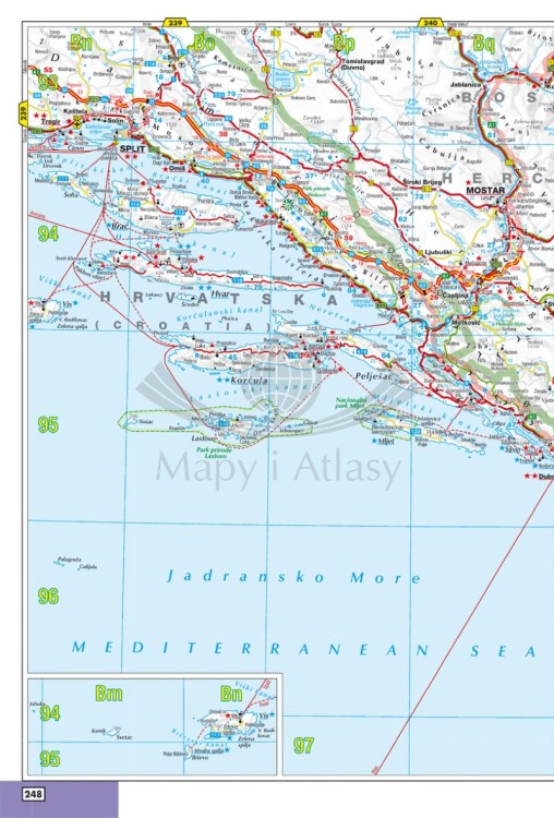Europa 1:800 000. Atlas samochodowo-turystyczny wydawnictwa ExpressMap. Przykładowy arkusz 3