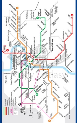 Praga. Laminowana mapa / Plan miasta + Miniprzewodnik wydawnictwa ExpressMap. Zasięg