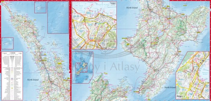 Nowa Zelandia 1:1 000 000. Laminowana mapa samochodowo-turystyczna wydawnictwa ExpressMap. Druga strona