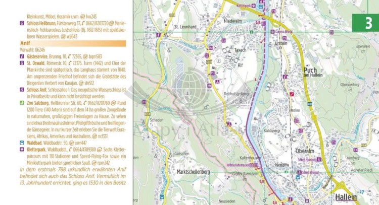 Alpe Adria Radweg: od Salzburga do Adriatyku / von Salzburg an die Adria. Atlas rowerowy wydawnictwa Verlag Esterbauer. Przykładowe strony 2