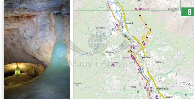 Alpe Adria Radweg: od Salzburga do Adriatyku / von Salzburg an die Adria. Atlas rowerowy wydawnictwa Verlag Esterbauer. Przykładowe strony 5