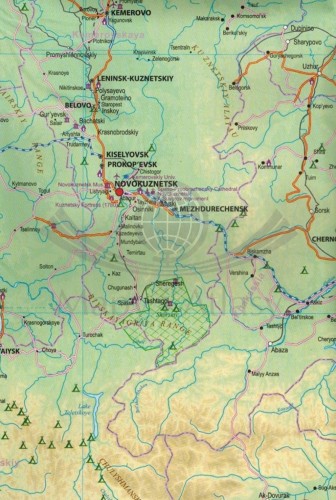 Syberia 1:3 600 000. Mapa samochodowo-turystyczna wydawnictwa ITMB. Fragment