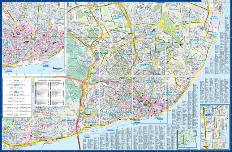 Lizbona. Laminowana mapa / Plan miasta + Miniprzewodnik wydawnictwa ExpressMap. Druga strona