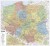 Polska 1:750 000. Naklejka, mapa ścienna administracyjno-drogowa