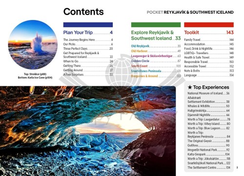 Rejkiawik i południowo-zachodnia Islandia / Reykjavik and Southwest Iceland. Przewodnik wydawnictwa Lonely Planet. Spis treści