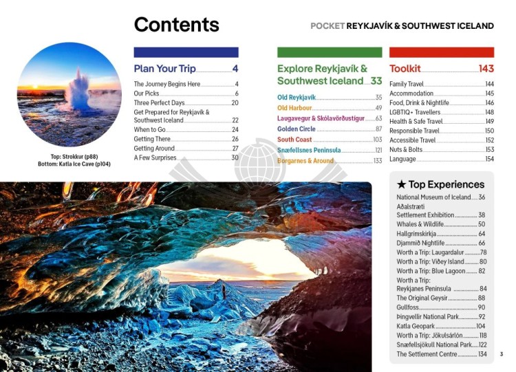 Rejkiawik i południowo-zachodnia Islandia / Reykjavik and Southwest Iceland. Przewodnik wydawnictwa Lonely Planet. Spis treści