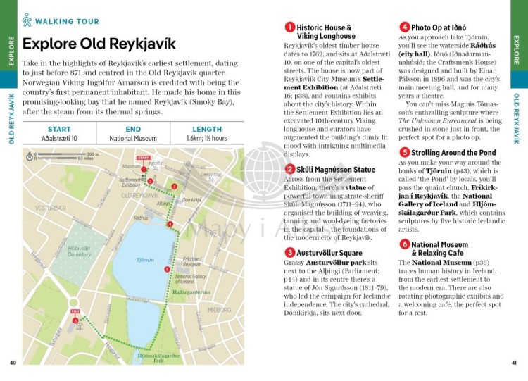 Rejkiawik i południowo-zachodnia Islandia / Reykjavik and Southwest Iceland. Przewodnik wydawnictwa Lonely Planet. Przykładowe strony 4