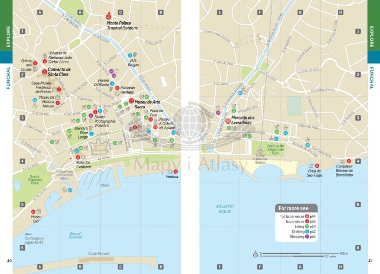 Madera / Madeira. Przewodnik Pocket z mapą wyspy wydawnictwa Lonely Planet. Przykładowe strony 4