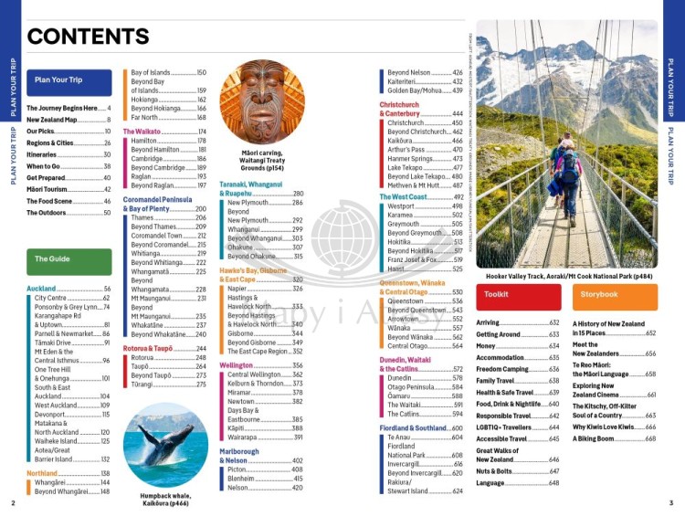 Nowa Zelandia / New Zealand. Przewodnik z mapą wydawnictwa Lonely Planet. Spis treści