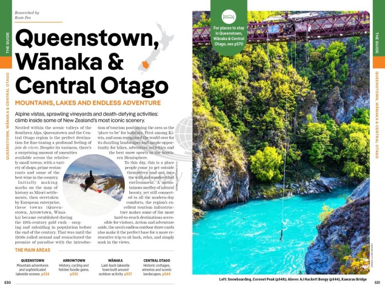 Nowa Zelandia / New Zealand. Przewodnik z mapą wydawnictwa Lonely Planet. Przykładowe strony 3