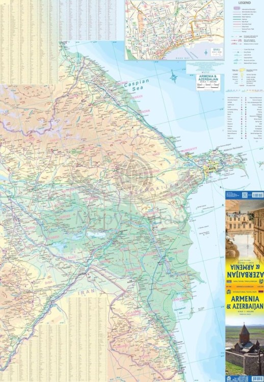 Armenia i Azerbejdżan. Erewań, Baku. Mapa samochodowo-turystyczna / Plan miasta wydawnictwa ITMB. Pierwsza strona