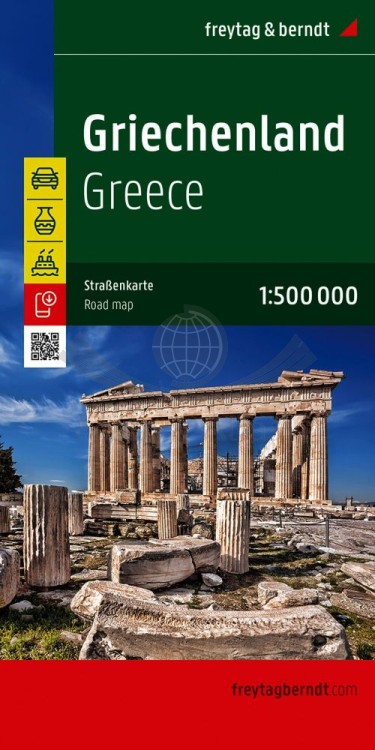 Grecja 1:500 000. Mapa samochodowo-turystyczna wydawnictwa Freytag & Berndt. Okładka