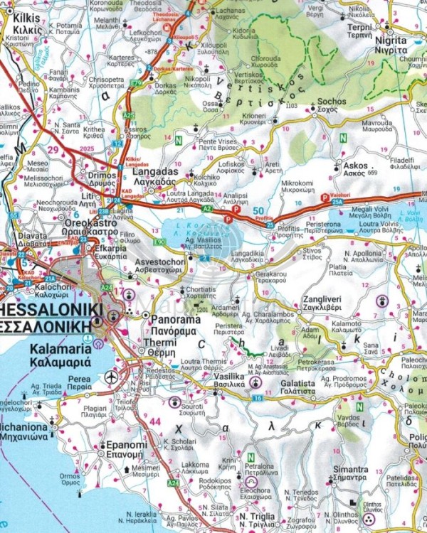 Grecja 1:500 000. Mapa samochodowo-turystyczna wydawnictwa Freytag & Berndt. Fragment