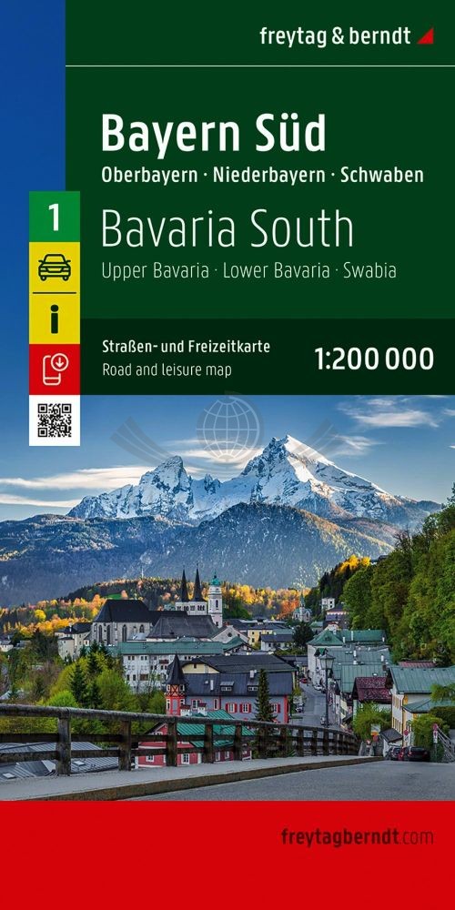 Południowa Bawaria - Górna i Dolna, Szwabia. Mapa samochodowo-turystyczna /1/. Wyd. 2026. Freytag & Berndt