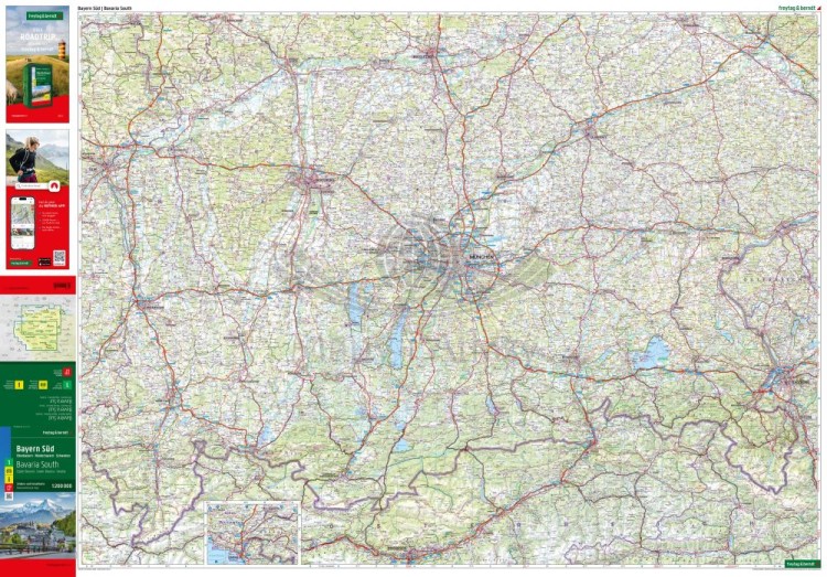 Południowa Bawaria - Górna i Dolna, Szwabia. Mapa samochodowo-turystyczna /1/ wydawnictwa Freytag & Berndt. Strona pierwsza