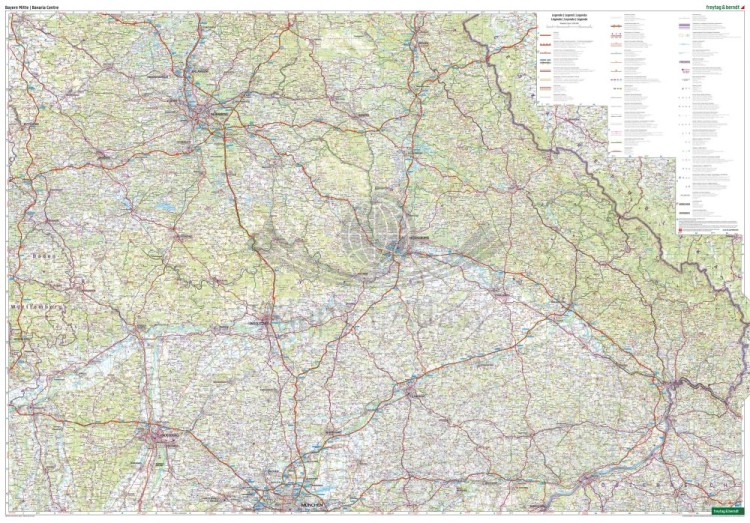 Południowa Bawaria - Górna i Dolna, Szwabia. Mapa samochodowo-turystyczna /1/ wydawnictwa Freytag & Berndt. Strona druga