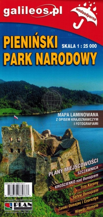 Pieniński Park Narodowy / Pieniny. Mapa laminowana wydawnictwa Galileos. Okładka