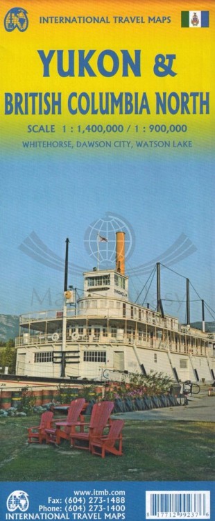 Jukon i północna Kolumbia Brytyjska. Mapa samochodowo-turystyczna wydawnictwa ITMB. Okładka