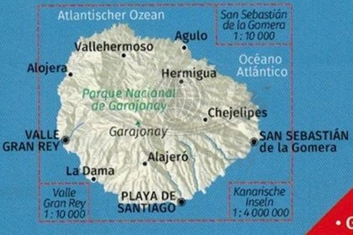 La Gomera 1:30 000. Mapa turystyczna 231 wydawnictwa Kompass. Zasięg