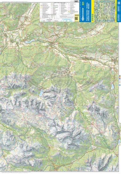 Pragser Dolomiten - Enneberg / Dolomiti di Braies - Marebbe. Wodoodporna mapa turystyczna 031 wydawnictwa Tabacco. Strona druga