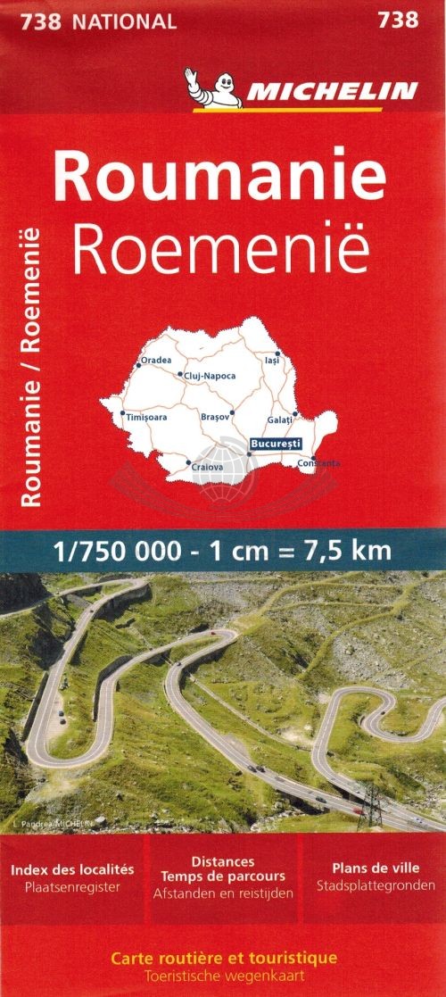 Rumunia. Mapa  samochodowa 738. Michelin