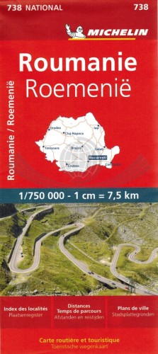 Rumunia. Mapa samochodowa 738  wydawnictwa Michelin. Okładka