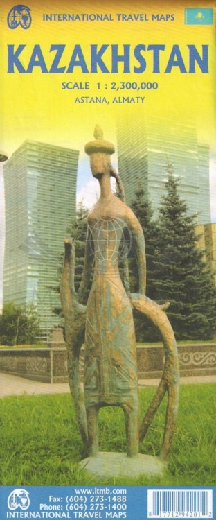 Kazachstan 1:2 300 000. Mapa samochodowo-turystyczna wydawnictwa ITMB. Okładka