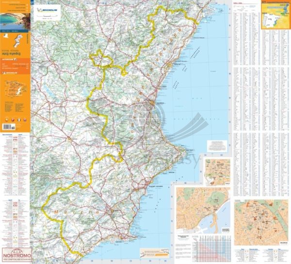 Hiszpania, część wschodnia. Mapa samochodowa 577 wydawnictwa Michelin. Pierwsza strona