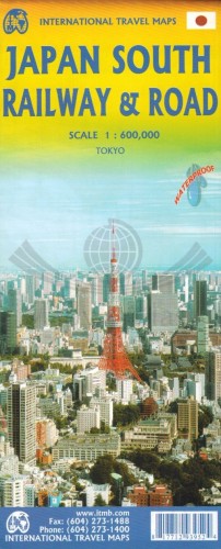 Japonia Południowa. Wodoodporna mapa samochodowo-turystyczna wydawnictwa ITMB. Okładka