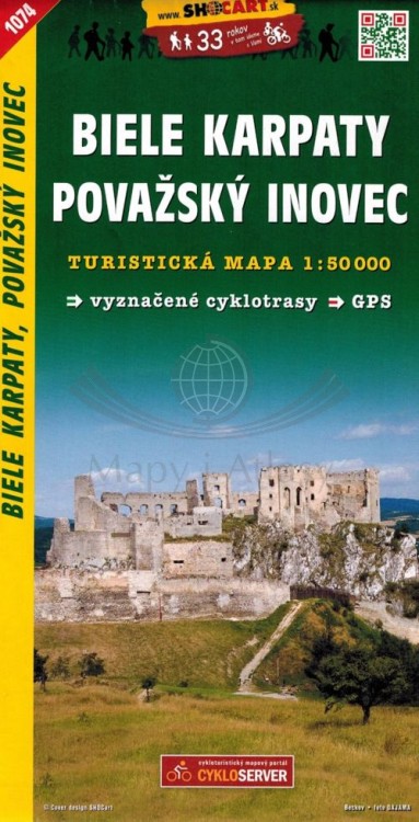 Białe Karpaty, Góry Inowieckie / Biele Karpaty, Povazsky Inovec. Mapa turystyczna 1074 wydawnictwa Shocart. Okładka