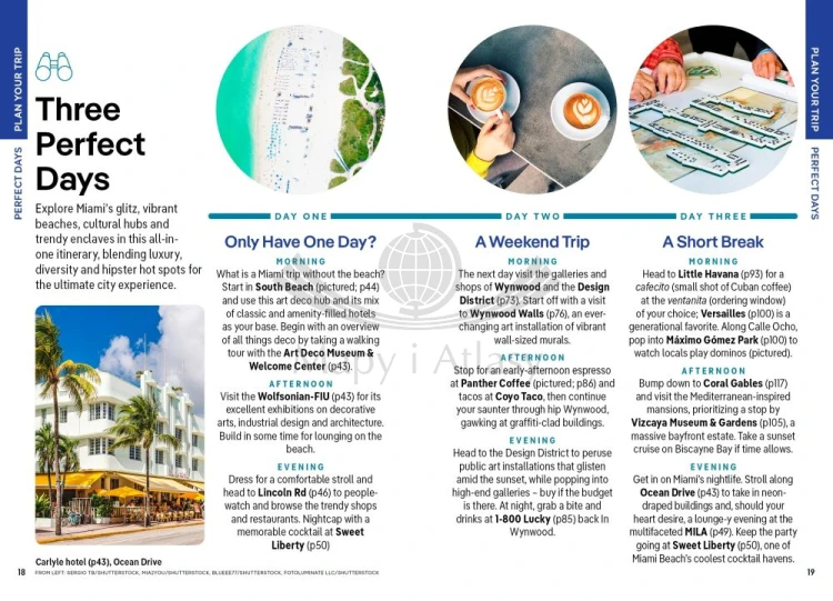 Miami. Przewodnik Pocket z mapą wydawnictwa Lonely Planet. Przykładowe strony 1
