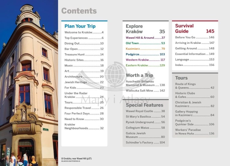 Kraków. Przewodnik Pocket z mapą wydawnictwa Lonely Planet. Spis treści