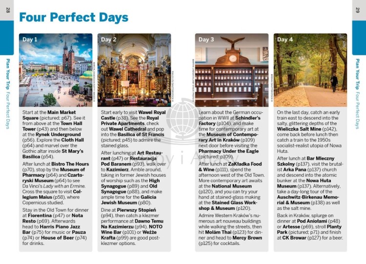 Kraków. Przewodnik Pocket z mapą wydawnictwa Lonely Planet. Przykładowe strony 2