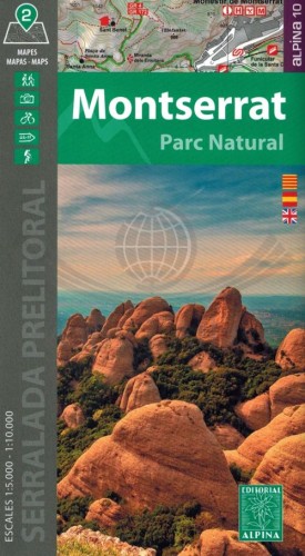 Park Narodowy Montserrat i Serralada Prelitoral. Mapa turystyczna wydawnictwa Editorial Alpina. Okładka