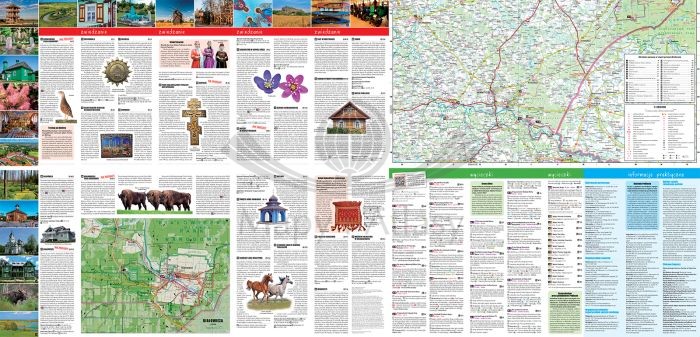 Podlasie. Laminowana mapa turystyczna + Miniprzewodnik wydawnictwa ExpressMap. Druga strona