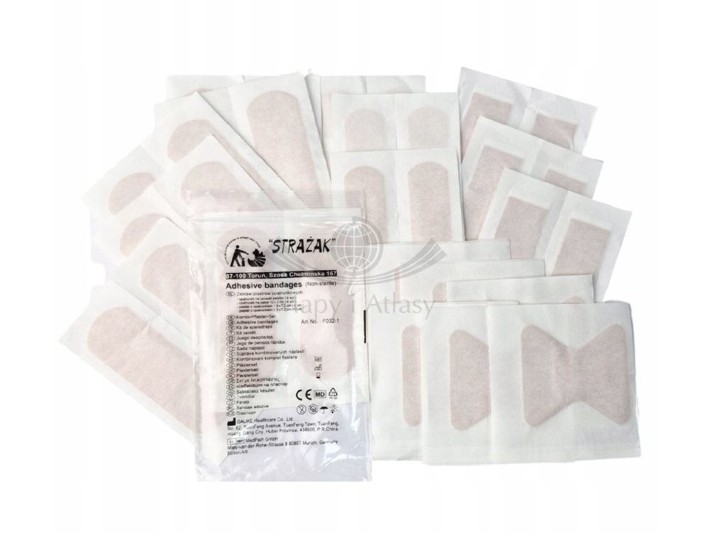 Plastry. Zestaw plastrów opatrunkowych 30 sztuk DIN 13157