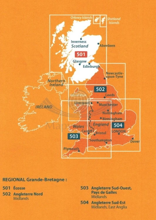 Szkocja 1:400 000. Mapa samochodowo-turystyczna 501 wydawnictwa Michelin. Zasięg