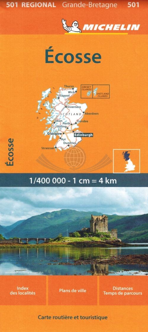 Szkocja 1:400 000. Mapa samochodowo-turystyczna 501. Wyd. 2025. Michelin