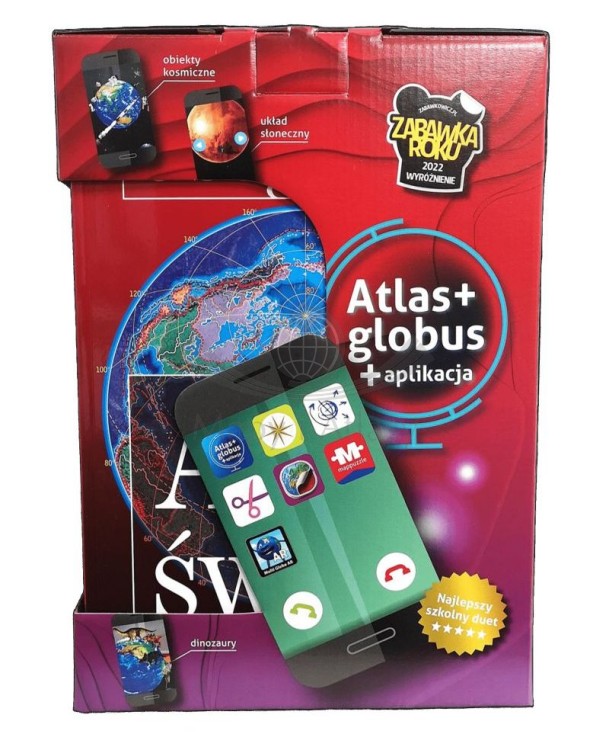 Świat. Pakiet szkolny: atlas geograficzny + globus polityczny wydawnictwa Demart