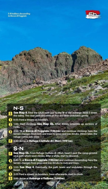 Trekking szlakiem GR20 na Korsyce / Trekking the Corsica GR20. Przewodnik turystyczny wydawnictwa IGN. Przykładowa strona 3