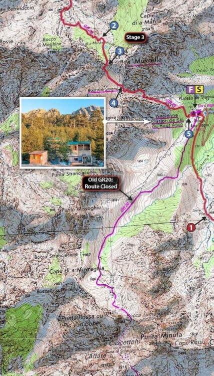 Trekking szlakiem GR20 na Korsyce / Trekking the Corsica GR20. Przewodnik turystyczny wydawnictwa IGN. Przykładowa strona 4