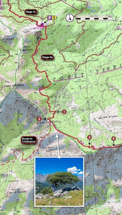 Trekking szlakiem GR20 na Korsyce / Trekking the Corsica GR20. Przewodnik turystyczny wydawnictwa IGN. Przykładowa strona 5