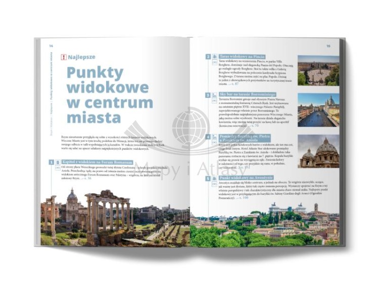 Rzym i Watykan. Inspirator Podróżniczy. Przewodnik + mapa wydawnictwa Pascal. Przykładowe strony 1
